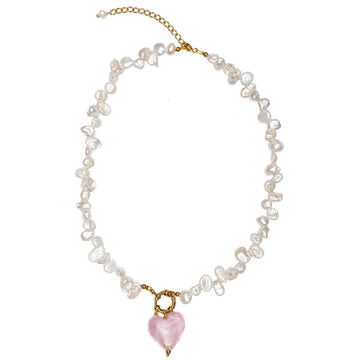 LOVE PENDANT NECKLACE PINK