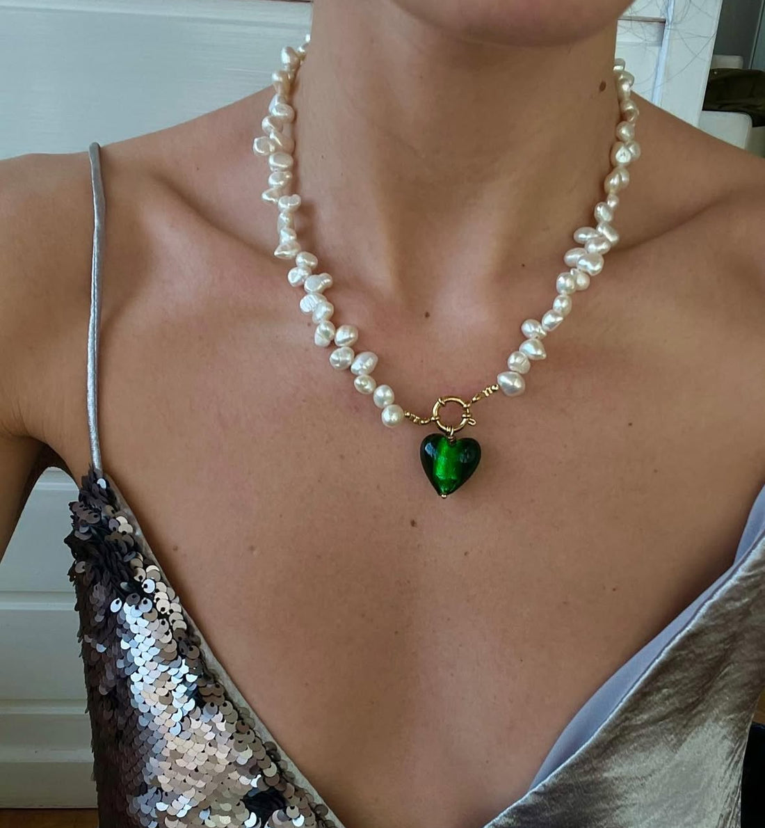 LOVE PENDANT NECKLACE GREEN
