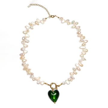 LOVE PENDANT NECKLACE GREEN