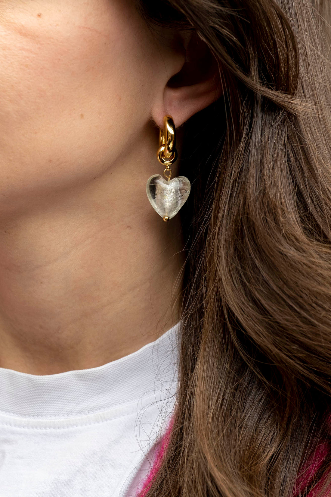 IN YOUR HEART EARRINGS WHITE