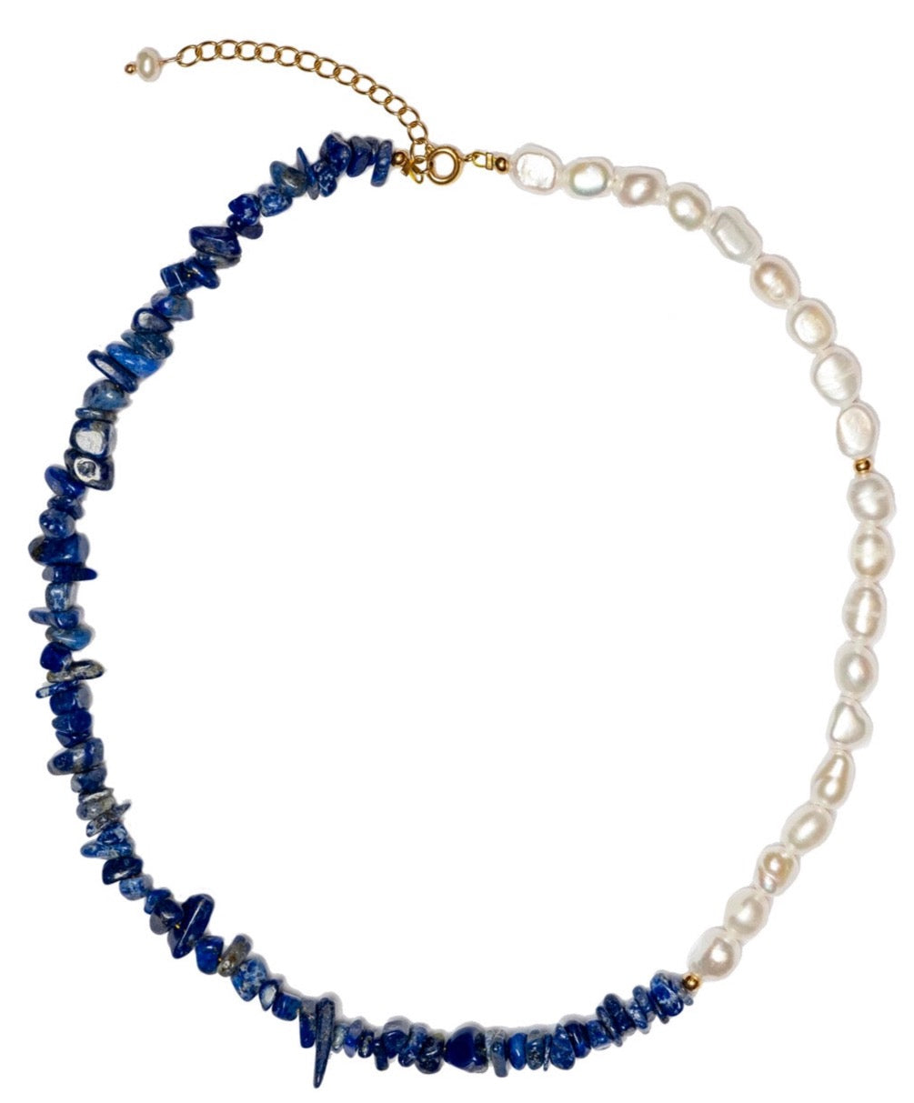 Blue Agaphantus Necklace