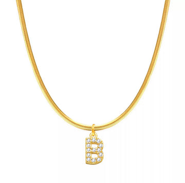 Crystal Letter Necklace