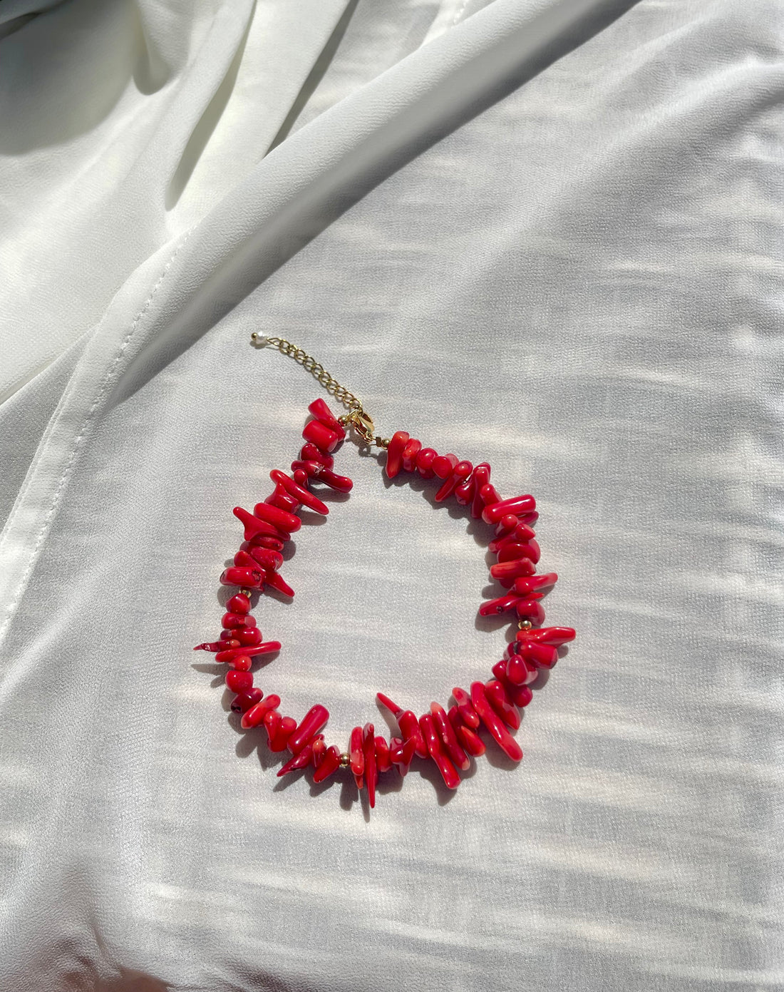 Red Coral Anklet