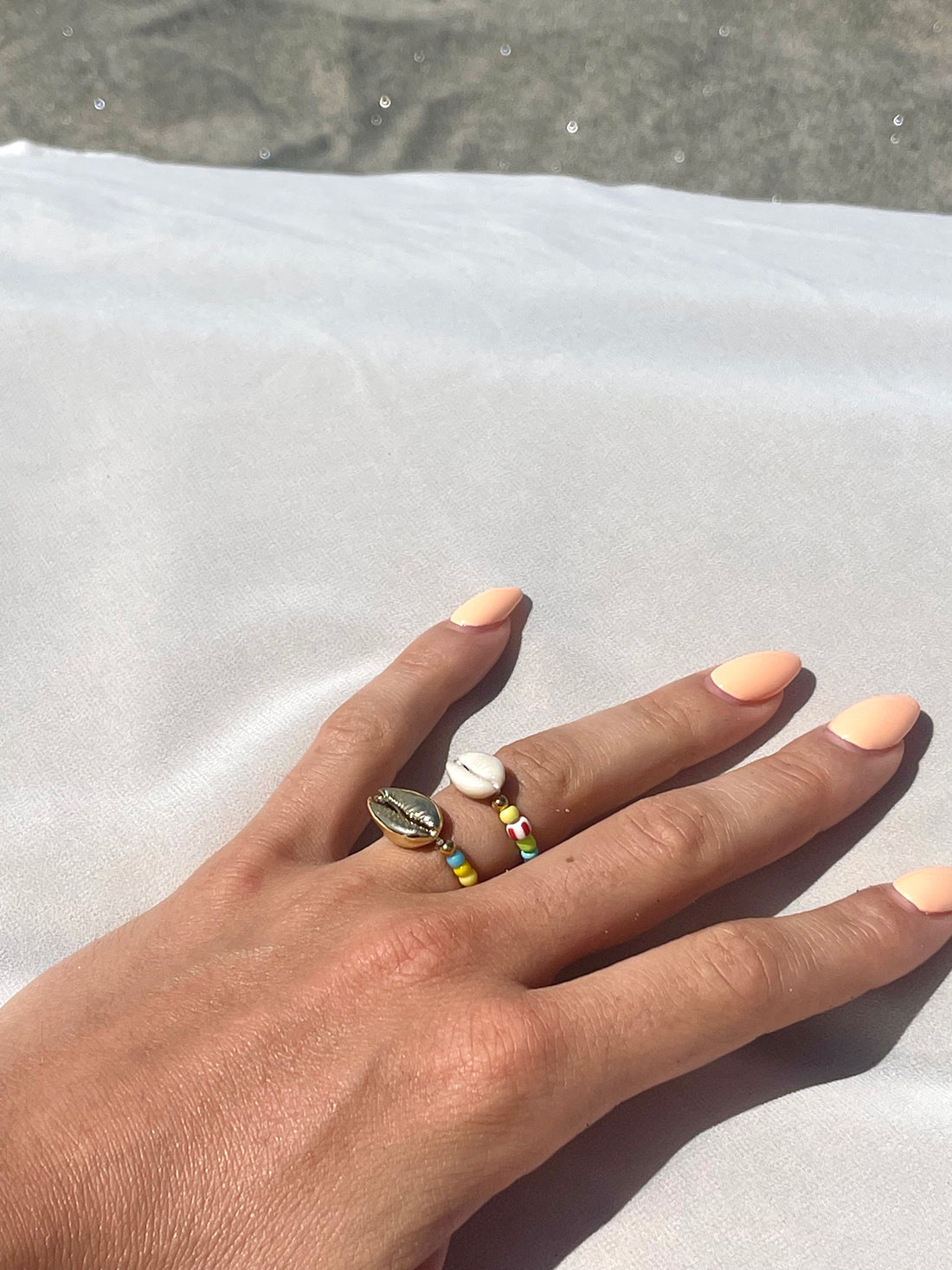 Golden Shelly Ring