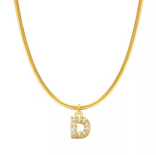 Load image into Gallery viewer, Crystal Letter Necklace
