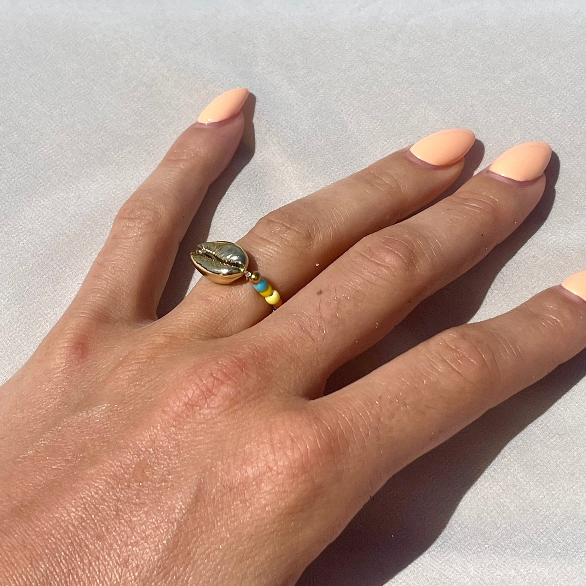 Golden Shelly Ring